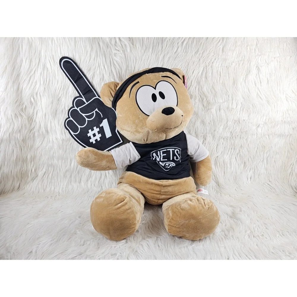 Jumbo Huge 36in Brooklyn Nets NBA Store Bear Stuffed Animal Plush Tag Attached